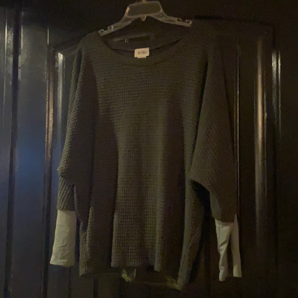 Bibi dolman waffle knit shirt